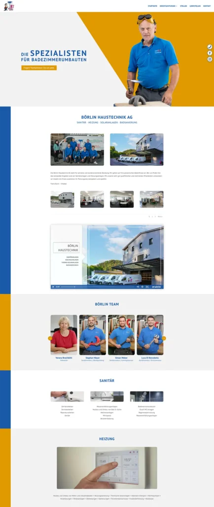 Börlin Haustechnik AG Webseite