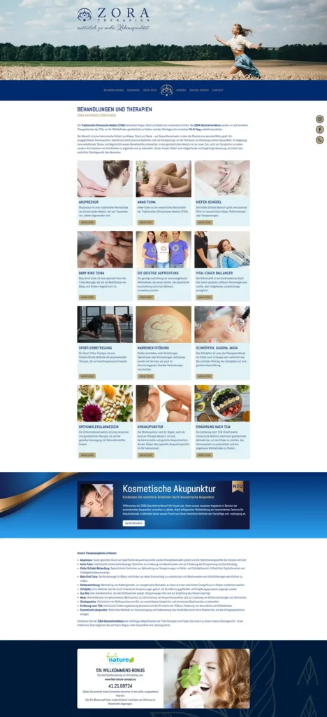 ZORA NATURHEILVERFAHREN WEBSEITE
